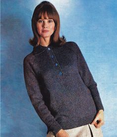 PLEASE NOTE PATTERNS ARE IN ENGLISH ONLY  Ladies Smart Polo Shirt Style Sweater This lovely raglan sleeve sweater has garter stitch collar and front bands that are knitted separately and sewn in place Great worn as is or over a skivvy or t-shirt for extra warmth To fit 32 to 38 inch bust (80 to 95 cm) Knitted in Double Knitting / 8 ply / Light Worsted This listing is for the digital pattern only, not the physical item shown in the photos nor a hard copy of the pattern. The pdf will be available for download as soon as your payment is cleared. Detailed download instruction can be found at http://www.etsy.com/help/article/3949 Knitted Collared Polo Sweater For Fall, Elegant Knit Long Sleeve Polo Sweater, Elegant V-neck Knit Polo Sweater, Classic Polo Collar Top In Textured Knit, Classic Collared Jacquard Knit Polo Sweater, Chic Long-sleeved Textured Knit Polo Sweater, Polo Shirt Style, Raglan Sleeve Sweater, Henley Sweater