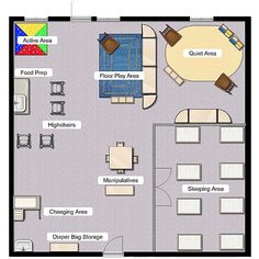 the floor plan for an office with seating areas