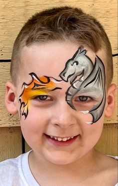 Face Painting Characters, Face Paint Reference, Quick Face Paint Ideas, Fun Face Paint Ideas, Kids Facepainting Ideas Simple, Fast Easy Face Paint Designs, Cheek Face Painting Ideas, Lisa Frank Face Paint