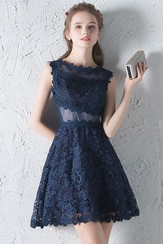 Blue Lace Dress With Illusion Neckline, Blue Sleeveless Lace Bodice Dress, Sleeveless Blue Lace Dress With Lace Bodice, Blue Lace Dress For Prom, Blue Lace Dress For Prom Season, Blue Sleeveless Lace Patchwork Dress, Blue Sleeveless Lace Dress With Lace Patchwork, Blue Sleeveless Lace Dress With Patchwork, Sleeveless Blue Lace Prom Dress