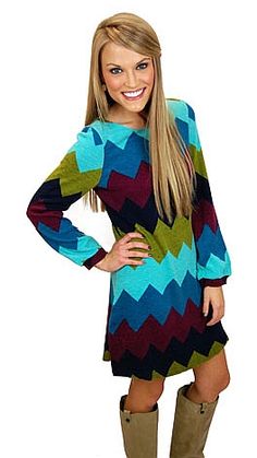 Fitted Multicolor Sweater Dress For Fall, Multicolor Knit Dresses For Winter, Frock And Frill, Heart Clothes, Blue Door, Love Clothing, Happy Days, Southern Style, Winter Clothes