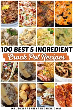 Make cheap and easy crockpot meals with these 5 ingredient (or less) crockpot recipes. From crockpot chicken recipes to ground beef dinners, there are plenty of frugal and easy crockpot dinner recipes with few ingredients to choose from that are budget friendly. Dinner Recipes With Few Ingredients, 5 Ingredient Or Less Recipes, Crockpot Dump Recipes, Chicken Crockpot Recipes Easy, Easy Crockpot Dinners, Best Crockpot Recipes, Slow Cooker Tacos, Crock Pot Recipes, Crockpot Recipes Beef