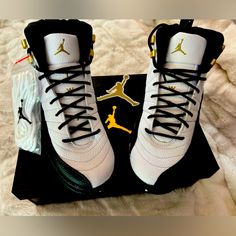 New In Box Never Worn. Air Jordan Retro 12 Royalty Taxi Size 7y Or Women’s Size 8.5. Comes With Original Box In Excellent Condition. Jordan 12 Shoes, Decor Closet, Shoe Aesthetic, Mens Bedroom Decor, Jordan Retro 12, Mens Bedroom, Shoes Jordan, Air Jordan 12 Retro, Jordan 12 Retro