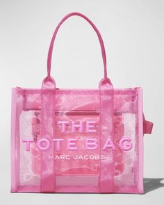 Mesh Tote Bag, Marc Jacobs Tote, Pink Tote Bags, Small Tote Bag, Pink Tote, Marc Jacobs Bag