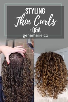 Styling Thin Curly Hair Q&A | Curlsmith Hair Makeup – Gena Marie Haircuts For Low Density Curly Hair, Ways To Style Curly Hair Natural, Fine Low Density Curly Hair, Short Curly Hair Products, Curlsmith Hair Products, Volumizing Haircuts For Fine Hair, Hairstyles For Fine Curly Hair