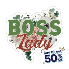 Decorate laptops, Hydro Flasks, cars and more with removable kiss-cut, vinyl decal stickers. Glossy, matte, and transparent options in various sizes. Super durable and water-resistant. Boss Lady Boss Lady, Decorate Laptops, Vinyl Decal Stickers, Kiss Cut, Vinyl Decal, Water Resistant, Kiss, Vinyl, Cars