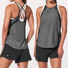 Brand New, Never Worn, No Tags. What You Need, Where You Need It. This Tank Gives You Lightweight Coverage In The Front And Ventilation In The Back To Keep You Feeling Cool And Confident As You Work Up A Sweat. This Lightweight, High-Necked Tank Has Mesh Fabric Panels In Hot Zones To Give You Ventilation During Your Sweatiest Training Sessions. Sweat-Wicking Fabric Is Four-Way Stretch, Added Lycra Fibre For Stretch And Shape Retention. Relaxed Fit, Hip Length, Layers Easily And Gives You Room To Gray Mesh Back Athleisure Activewear, Heather Grey Athleisure Activewear For Sports, Gray Athleisure Activewear With Mesh Back, Gray Racerback Activewear For Light Exercise, Heather Grey Athleisure Activewear For Gym, Gray Mesh Back Activewear Athleisure, Heather Grey Activewear For Workout, Gray Racerback Running Activewear, Sports Tank Top With Built-in Bra And Strappy Back