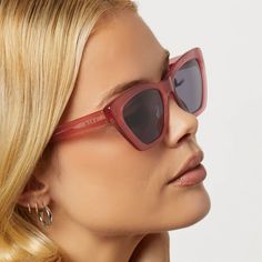 Go bold with the translucent Camila. These sunglasses feature an exaggerated cat-eye frame and nose pads for all-day comfort. Includes travel case and cleaning cloth. Lens Size: Medium Frame Measurements: 55mm-21mm-145mm Lens: Premium scratch resistant polymer Polarized: No UV Rating: 100% UVA/UVB Frame: Acetate Prescription: Not available online, but can be fit with rx lenses by local optician. All accessories are final sale and cannot be returned or exchanged. Clear Cat Eye Sunglasses With Uva Protection, Plastic Cat Eye Sunglasses With Uva Protection, Acetate Cat Eye Sunglasses With Uv Protection, Trendy Acetate Cat Eye Sunglasses With Uv Protection, Modern Plastic Cat Eye Sunglasses With Tinted Lenses, Trendy Acetate Cat Eye Sunglasses With Uva Protection, Anti-reflective Plastic Cat Eye Sunglasses, Modern Everyday Plastic Sunglasses, Modern Clear Cat Eye Sunglasses With Uv Protection