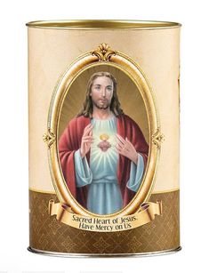 Sacred Heart 3.50 Votive Candle, New #AB-223 - Bob and Penny Lord Paper Wrap, Sacred Heart Of Jesus, Heart Of Jesus, The Prayer, Small Pictures, Fire Retardant, Votive Candle, Solomon Islands, Sacred Heart