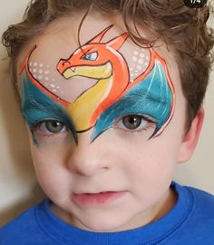 Facepainting Pokemon, Charmander Face Paint, Charizard Face Paint, Pokemon Face Paint Easy, Bowser Face Paint, Pokemon Face Paint, Pikachu Face Paint, Pokemon Facepaint, Surprised Pikachu