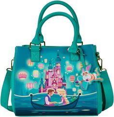 Tangled Castle, Rapunzel Castle, Tangled Princess, Rapunzel And Flynn, Tangled Rapunzel, Loungefly Bag, Princess Castle, Disney Tangled, Loungefly Disney