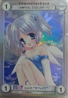 a card with an anime character on it's back and the name charactercard