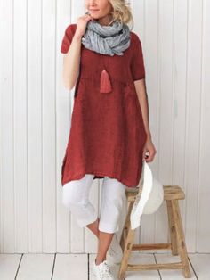 Over 60 Fashion, Linen Fashion, Linen Mini Dress, 60 Fashion, Dresses Elegant, Mode Inspiration, Linen Clothes, Linen Dresses