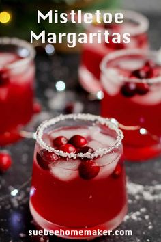 cranberry mistlet margaritas with text overlay