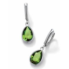 PalmBeach Jewelry exclusive. Sleekly modern bezel-set pear-shaped earrings shimmer with your birthstone in a look of luxury offering special color and style. Lever backs. Gold-plated or sterling silver. Birthstones are simulated gemstones. 48797EAR Size: One Size.  Color: Green.  Gender: female.  Age Group: adult. London Gifts, Birthstone Earrings, Halo Earrings Studs, Sterling Silver Drop Earrings, Birthstone Earring, Silver Drop Earrings, Pear Cut, Sterling Earrings, Pear Shaped