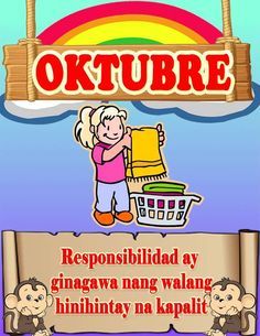 an advertisement for the game oktubre, with two monkeys and a shopping cart