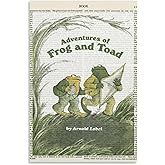 the adventures of frog and toad book with an image of two frogs on it's back