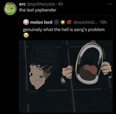 an anime character holding up a mirror with the caption that reads, are osynthests - 4h the last yappender? melon lord