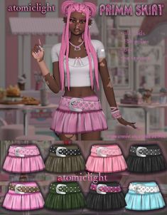 Sims 4 Y2k Cc Makeup, Sims 4 Cc Mini Skirt, Sims 4 Bottoms, Sims4 Dump, Afro Hair Sims 4 Cc, Alpha Cc, Clothes Cc, Pelo Sims, Alt Clothes