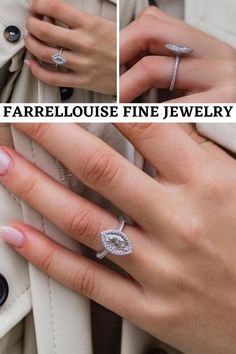 a woman's hand with two rings on her finger and the words, fabulous fine jewelry