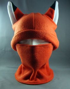 Fox Fleece Hat Ninja Two Piece Hat and by AnimatedApparels on Etsy, $30.00 Themed Fitted Hat For Cosplay, Themed Cosplay Hat, One Size Fits Most, Themed Hats For Cosplay, One Size Fits Most, Themed Costume Hat For Cosplay, Themed Cosplay Hat, Themed Hat For Cosplay, Novelty Hat For Cosplay Costume Accessories, Novelty Cosplay Costume Hat, Adjustable Hats For Winter Costume