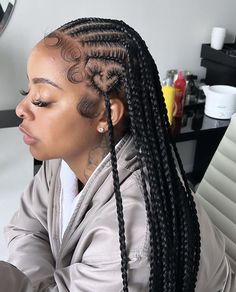 Half Knotless Braids, Knotless Braids Hairstyles, Feed In Braids Hairstyles, Cute Braided Hairstyles, Braided Cornrow Hairstyles, Braids Hairstyles Pictures, Cute Box Braids Hairstyles, Protective Hairstyles Braids, Fulani Braids