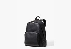 Jack Spade Pebbled Leather Backpack | Kate Spade New York Modern Backpack With Leather Trim For On-the-go, Kate Spade Leather Backpack For On-the-go, Modern Leather Backpack With Leather Trim For Business, Modern Business Leather Backpack With Leather Trim, Classic Business Backpack With Leather Trim, Classic Leather Trim Backpack For Business, Leather-backed Standard Backpack For Commuting, Commuting Leather-backed Standard Backpack, Functional Soft Leather Standard Backpack