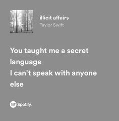 the words you taught me a secret language i can't speak with anyone else