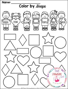 a worksheet with different shapes and numbers for children to use in the classroom