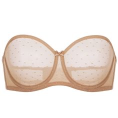 PRICES MAY VARY. Soft and lightweight sheer mesh with small dots is more playful and sexy Silicone gripper along the top of bras helps to keep in place Supportive mesh and underwire for daily support and enough hold up No padding balconette cups for natural shape Come with convertible straps for halter, criss cross, one-strap wear You’ll look and feel so good in our unlined strapless bras. Features comfy and breathable sheer mesh, supportive wired cups, and multiway straps. Versatile for wedding Strapless Bras, Underwire Bras, Invisible Bra, Lounge Lingerie, Everyday Bra, Build Your Brand, Strapless Bra, Natural Shapes, Underwire Bra