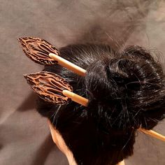 Hair stick for thick hair carved wood .  Wooden hair stick is a hair friendly item that won't snap your hair. It's carefully finished by sanding and coating. This hairpin greatly fixes a hair bun.    If you have shorter or thinner hair, use an elastic underneath and place a hairpin on top for decoration  total length is 8,3/4 in (22 cm) thickness pin 6-7 mm (1/4 inch).   This hair stick has been sealed and hand-rubbed with natural wax to add water repellent qualities and luster. However, since wood is an organic material, it should not be exposed to a wet environment. To keep it looking fresh and impressive, periodic waxing with a soft cloth or mineral oil wipe down is recommended. More products can be seen here https://www.etsy.com/shop/TheYurich Chopstick Hair, Natural Wax, Hair Sticks, Mineral Oil, Bun Hairstyles, Hair Jewelry, Hair Pins, Thick Hair Styles, Halloween Shopping