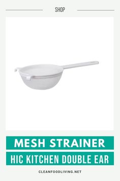 Perfect for all your fermentation needs, the HIC Kitchen Double Ear Fine Mesh Strainer ensures smooth, lump-free mixtures. Ideal for kefir, kombucha, and more. Click to shop! Fermenting