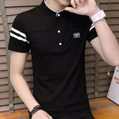 Mens Dress Outfits, Men Polo Shirt, Costume Noir, 2019 Fashion, Spring Shirts, Pant Shirt, Casual Tee, Golf Outfit, Mens Polo Shirts