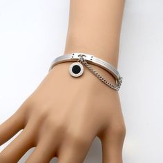 The Round Tag Bangle Bracelet for Women is a combination of fashion and health Showcase your style and personality as you complete your favorite outfit with this beautiful charm bracelet. In its seemly simple form, it will add elegance, sophistication, and eye-catching allure to your formal or casual outfit. This stunning bracelet available in silver, gold, or rose gold will emphasize your fun and charming style in a majestic way. It's clearly the time to Take Your Style To The Next Level. Don't Minimalist Stainless Steel Charm Bracelet For Friendship, Trendy Stainless Steel Charm Bracelet, Minimalist Stainless Steel Friendship Charm Bracelet, Modern Stainless Steel Jewelry For Friendship, Stainless Steel Chain Bracelet For Friendship, Trendy Stainless Steel Bangle Bracelet, Minimalist Alloy Bangle Bracelets, Everyday Metal Bangle Charm Bracelet, Minimalist Alloy Bangle Bracelet