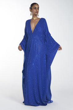 Itrh | Blue Crystal Kaftan | INDIASPOPUP.COM