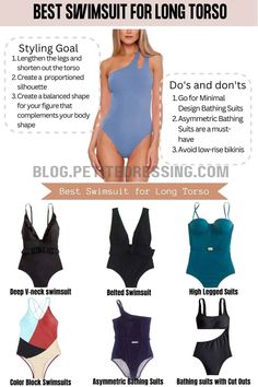 Swimsuit Guide for Long Torso 2023 Swimsuit, Legs Outfit, Clothing For Tall Women, Dramatic Classic, Best Swimsuits, Fashion Petite, Petite Style, Beauty Tips And Tricks, Long Torso