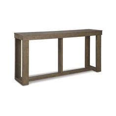 the console table is made out of wood