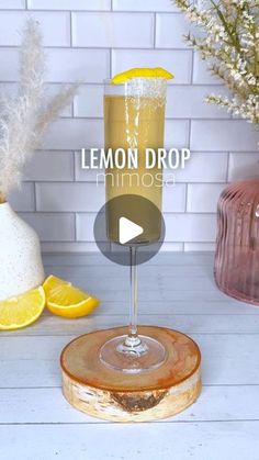 the lemon drop is being used to make an alcoholic drink