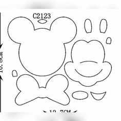 the mickey mouse face is cut out and ready to be sewn