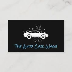 the auto car wash business card