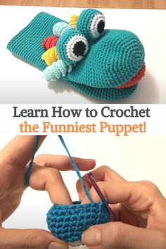 crochet project for kids to learn how to crochet the funniest puppet