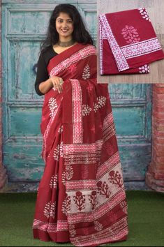 ☺️Order by whatsapp +918875877278☺️ 🍁NEW ARRIVAL 🍁 🍁Bagru Block Printed Cotton mulmul sarees with blouse piece 🍁All saree with same blouse 🍁Fabric: mulmul cotton(92*80) 🍁Saree lenght:- 5.5m 🍁Blouse lenght:- 1m Blouse Fabric, Blouse Piece, New Arrival, Saree, Fabric