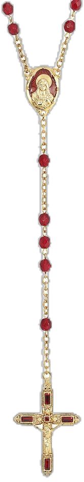 Symbols Of Faith, Red Beads, Rosary Necklace, Gold Dipped, Red Bead, The Gold, Beaded Chain, Rosary, Chain Lengths