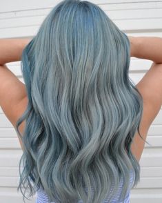 22 Pastel Blue Hair Color Ideas for Every Skin Tone Light Dark Brown Hair, Pastel Blue Hair Color, Blue Hair Color Ideas, Blue Hair Color, Pastel Blue Hair, Long Hair Highlights, Brown Hair With Caramel Highlights, Light Blue Hair, Hair Color Streaks