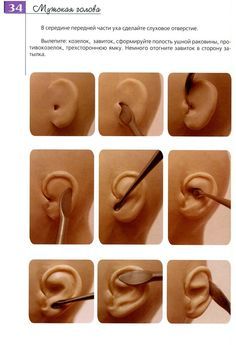 an instruction manual for how to use the ear with a pair of tongs on it