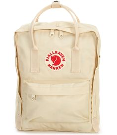 From Fjallraven, the Patch Logo Kanken Water-Resistant Cotton Zipper Convertible Backpack features:Durable water-resistant cotton vinylon fabricZipper closureRemovable seat padFront and side pocketsZip pocket outsideDouble convertible straps for bag or backpack wearApprox. 14.9" x 10.6" x 5.1" bag; 14.9" strap lengthVolume approx. 16 LImported. Cute Backpacks For Highschool, Mochila Fjallraven Kanken, Mochila Kanken, Backpack Fjallraven, Yellow Backpack, Water Resistant Backpack, Embroidered Backpack, White Backpack, Convertible Backpack