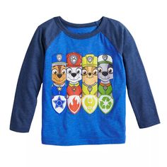 Baby Boy Graphic Tees, Paw Patrol Characters, Chase Paw Patrol, Boys Graphic Tee, Jumping Beans, Blue Tee, Boys Long Sleeve, Baby & Toddler Clothing, Graphic Tee Shirts