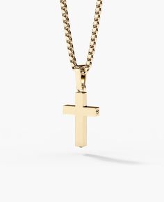 The mini cross pendant by Rockford Collection is 28 mm tall and is crafted in your choice of solid gold or platinum. Three signature screws instantly identify this traditional cross pendant as a timeless Rockford Collection masterpiece. 10k Engagement Ring, Pinky Signet Ring, Black Diamond Bands, Box Chain Necklace, Yellow Gold Wedding Band, Mini Cross, Religious Cross, Black Diamond Ring, Rose Gold Chain