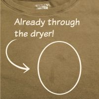 a t - shirt that says already through the dryer