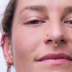 Septum Chain, Bijoux Piercing Septum, Gold Septum Ring, Ear Lobe Piercings, Conch Jewelry